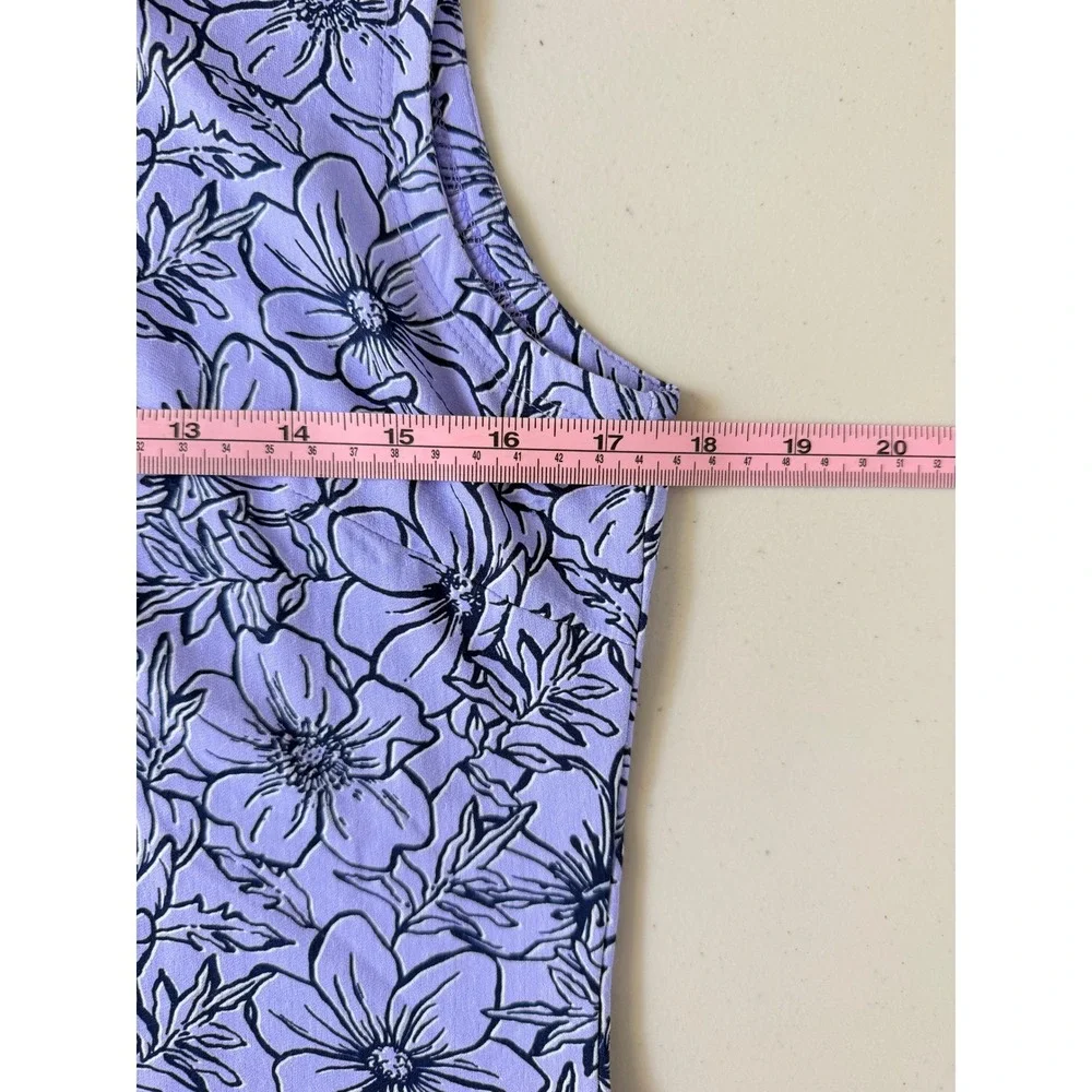 IBKUL Purple Floral Sleeveless Quarter Zip Golf Tennis Dress UPF 50+ Sz S - Picture 5 of 7